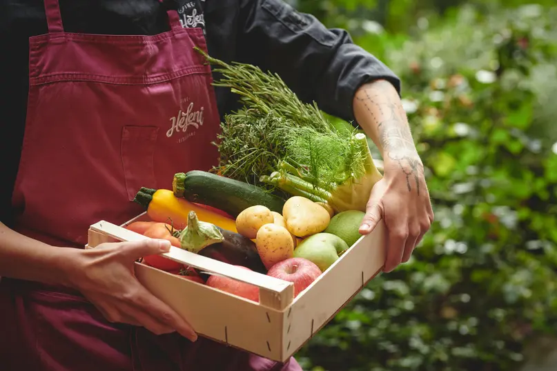Frisches Obst und Gemüse aus der Region, Zillertal, Restaurant Heleni, MalisGarten